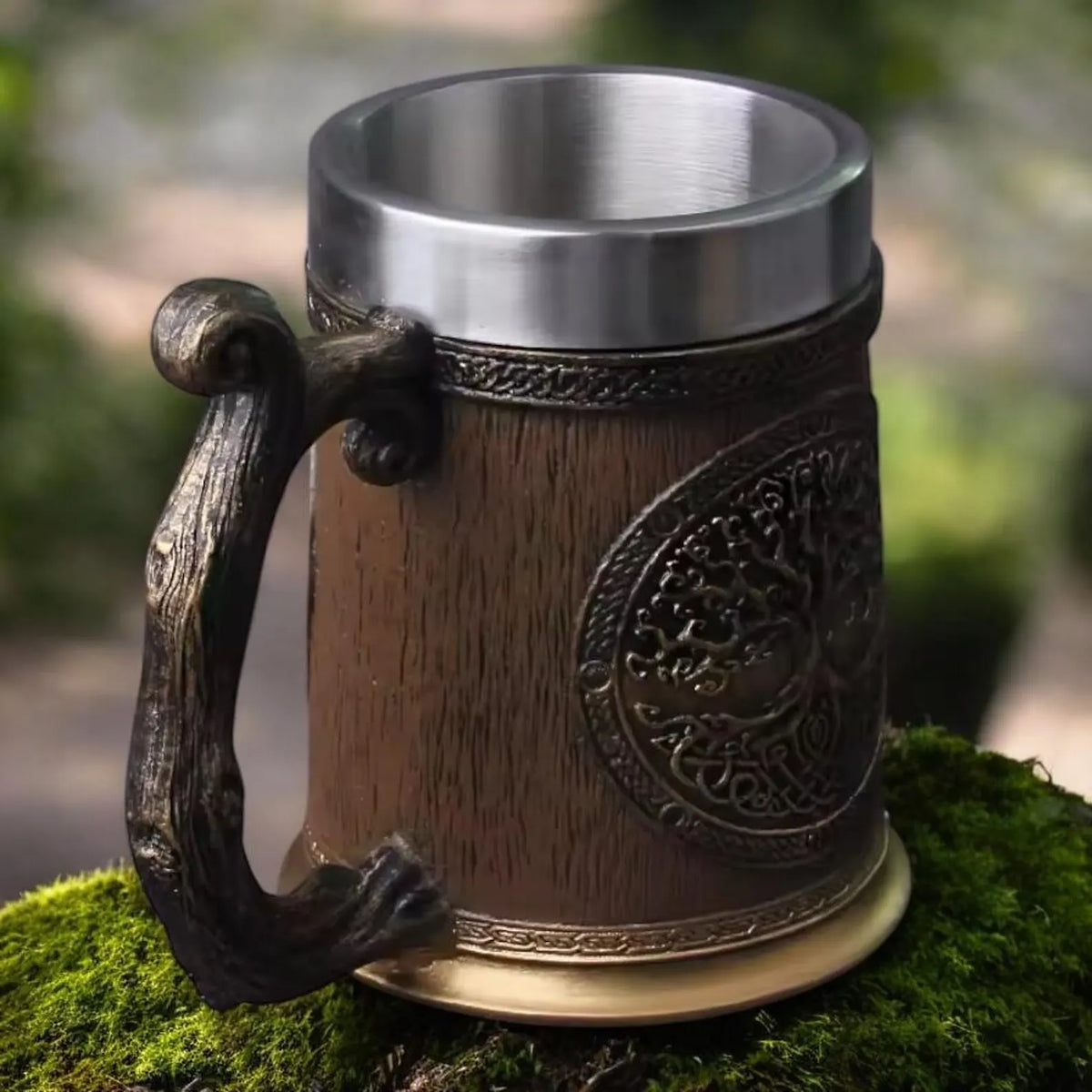 Halba bere stil viking Tree of Life 600 ml interior inox