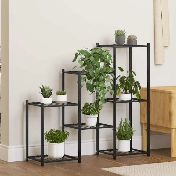 Raft depozitare multifunctional cu 7 niveluri negru 95x82.5x27.5 cm