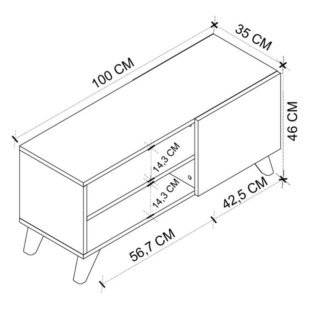 Comoda TV Bofigo Malta - dimensiuni: 100 x 35 x 46 cm