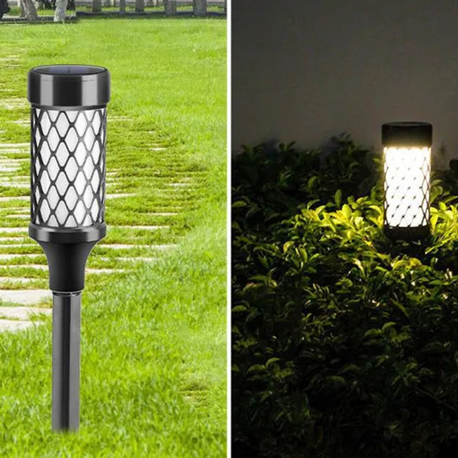 Set 4 Lampi solare LED pentru gradina, 10 LED SMD2835, iluminare automata, 38.5 cm