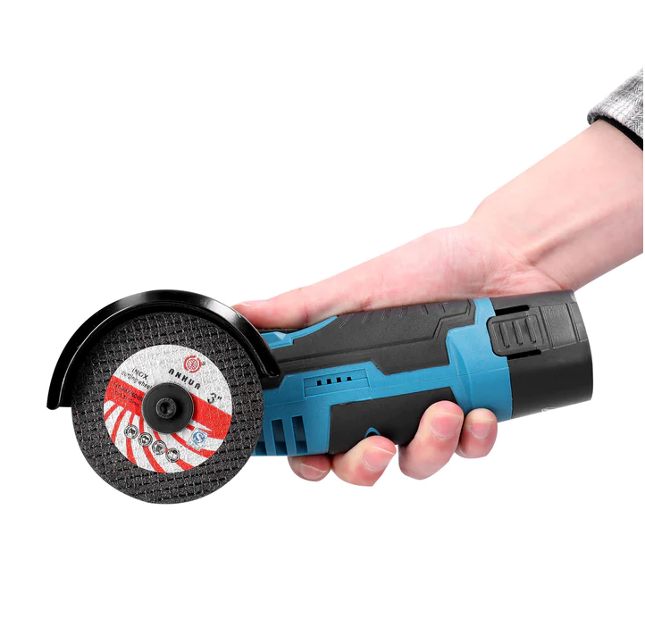 Mini Polizor unghiular portabil cu 1 sau 2 acumulatori 24V, 5 discuri incluse