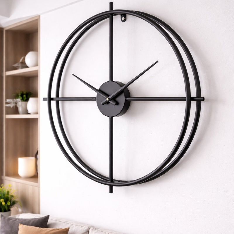 Ceas de perete modern minimalist – metal – design circular, 60 cm