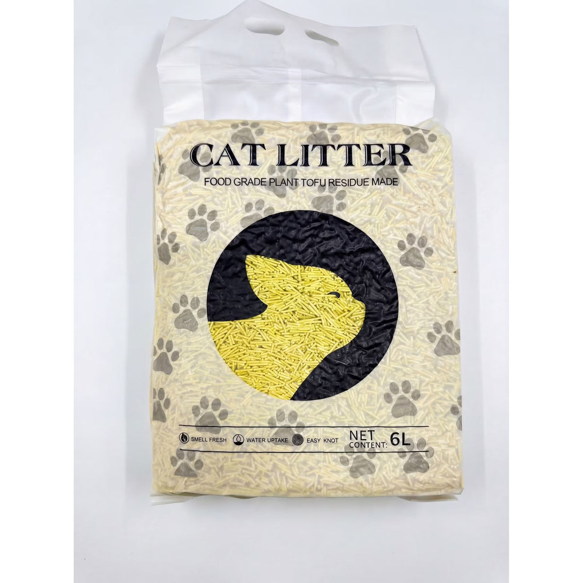 Litiera pentru pisici din tofu 6L, Formare rapida a bulgarilor, Absorbtie ridicata, Control eficient al mirosurilor