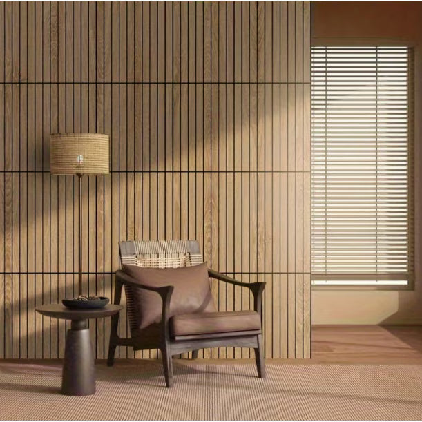 Tapet decorativ autoadeziv, aspect lemn vertical, 30x60cm, model 3D modern, pentru perete interior