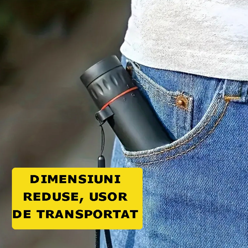 Telescop monocular de buzunar,2000x25, HD, impermeabil, anti-ceata, negru