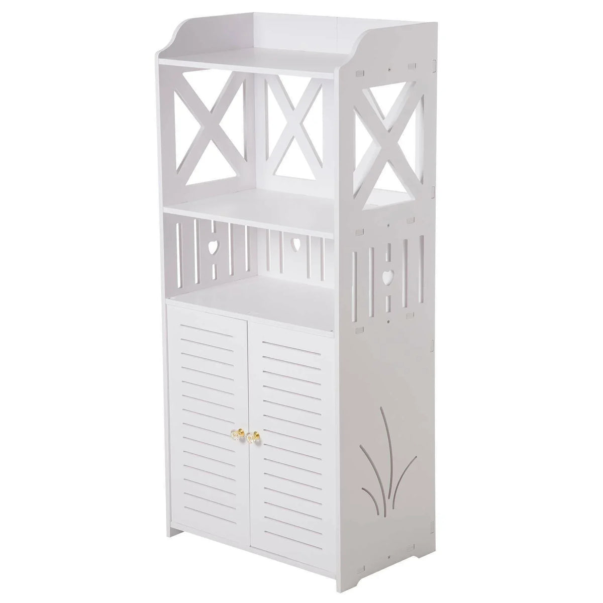 Dulap pentru Baie PVC cu 3 Polite de Depozitare, Alb, 90x40x25 cm, Rezistent la Umezeala