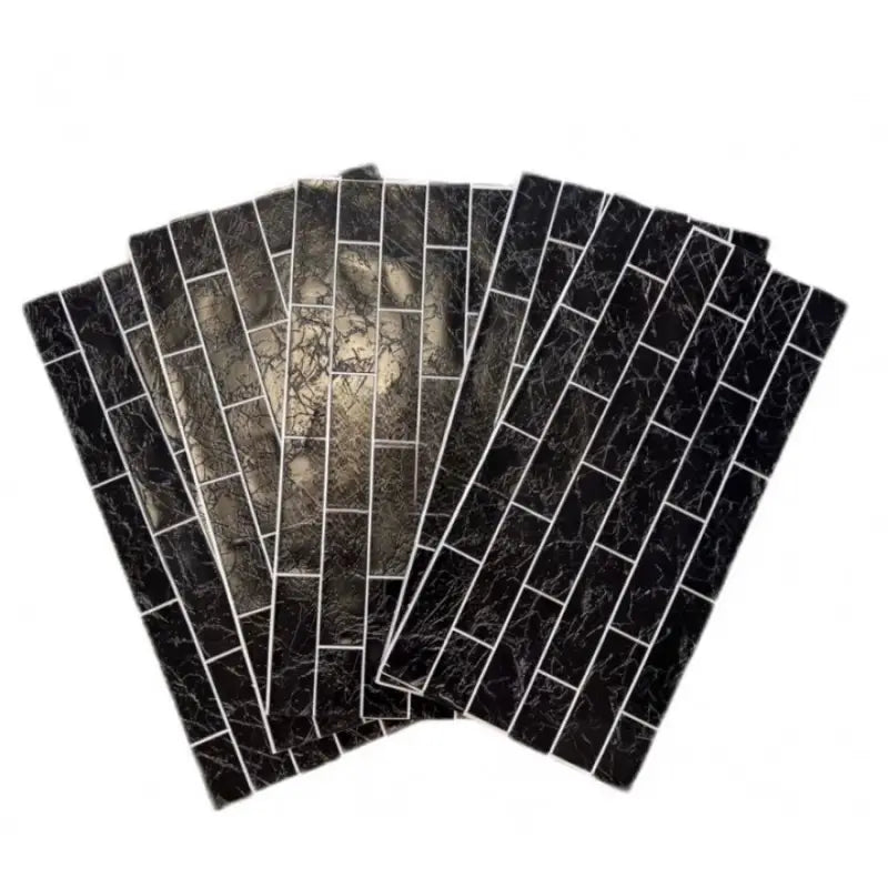 Placa autoadeziva decorativa 30x60 pentru perete, model caramida neagra