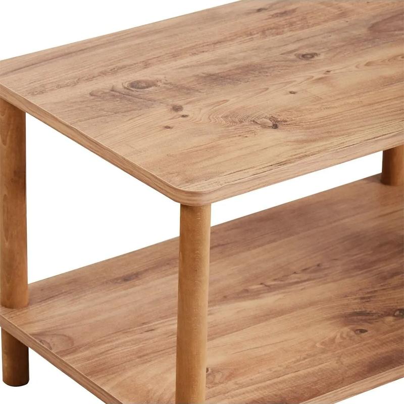 Masuta cafea moderna cu raft, design scandinav, 70x44x43 cm