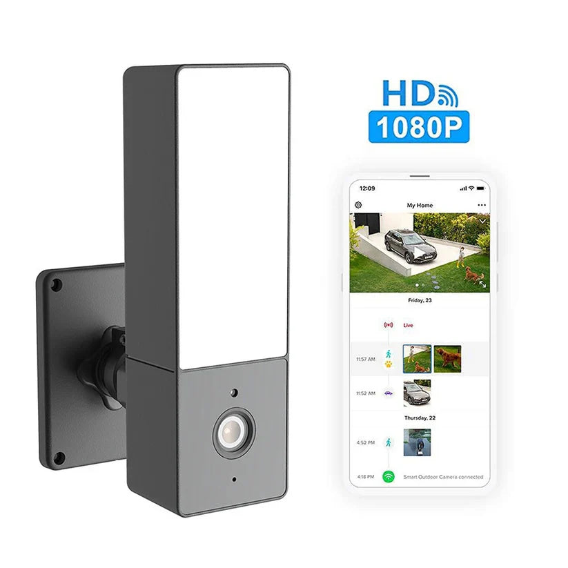 Camera supraveghere 4K exterior cu senzor miscare reflector si aplicatie mobila