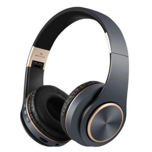 RESIGILAT - Casti Bluetooth Model T8 Over-Ear Stereo cu Microfon Wireless, Suport Card, Bass