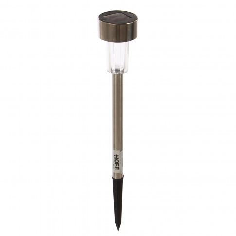 Lampa solara stick inox, H 36 cm, set 10 bucati