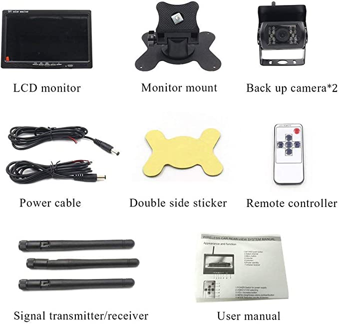 Kit wireless pentru marsarier cu camera AHD si display de 7&quot;, camioane, autocare, bus-uri
