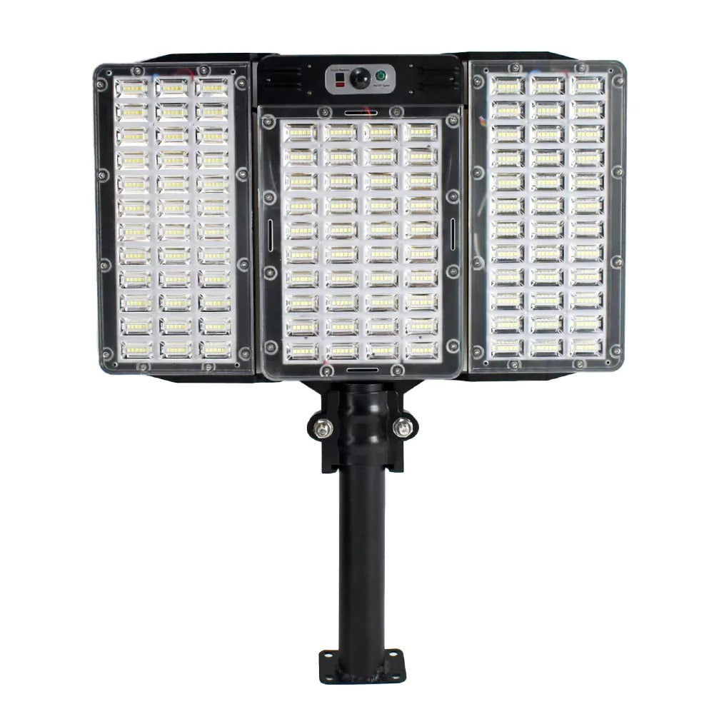 Lampa solara LED 560 SMD cu 3 panouri, senzor miscare si telecomanda