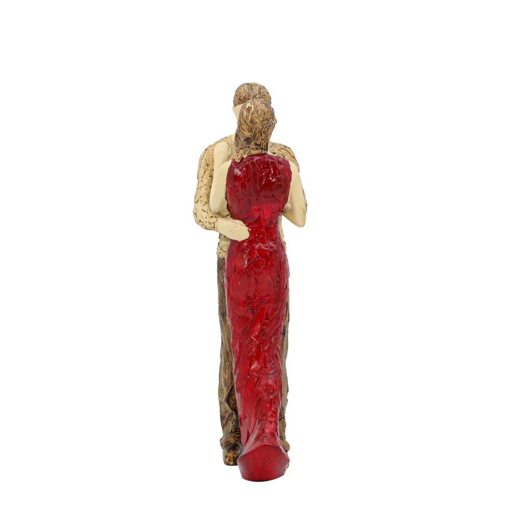 Statueta decorativa, cuplu romantic, rasina finisata, 28 cm