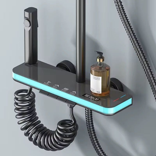 Coloana de dus moderna cu sistem termostat digital si afisaj temperatura - detaliu produs