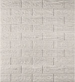 Panou 3D Autoadeziv Caramida Crem Deschis 70x77cm Grosime 5mm