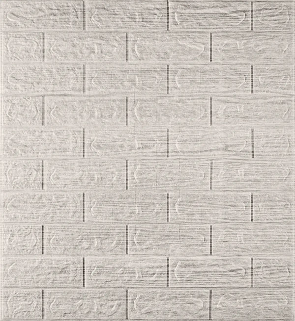 Panou 3D Autoadeziv Caramida Crem Deschis 70x77cm Grosime 5mm - detaliu produs