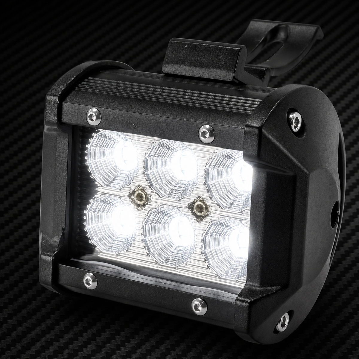 Proiector LED Auto Offroad 6 LEDuri 18W 12V - 24V Dreptunghiular