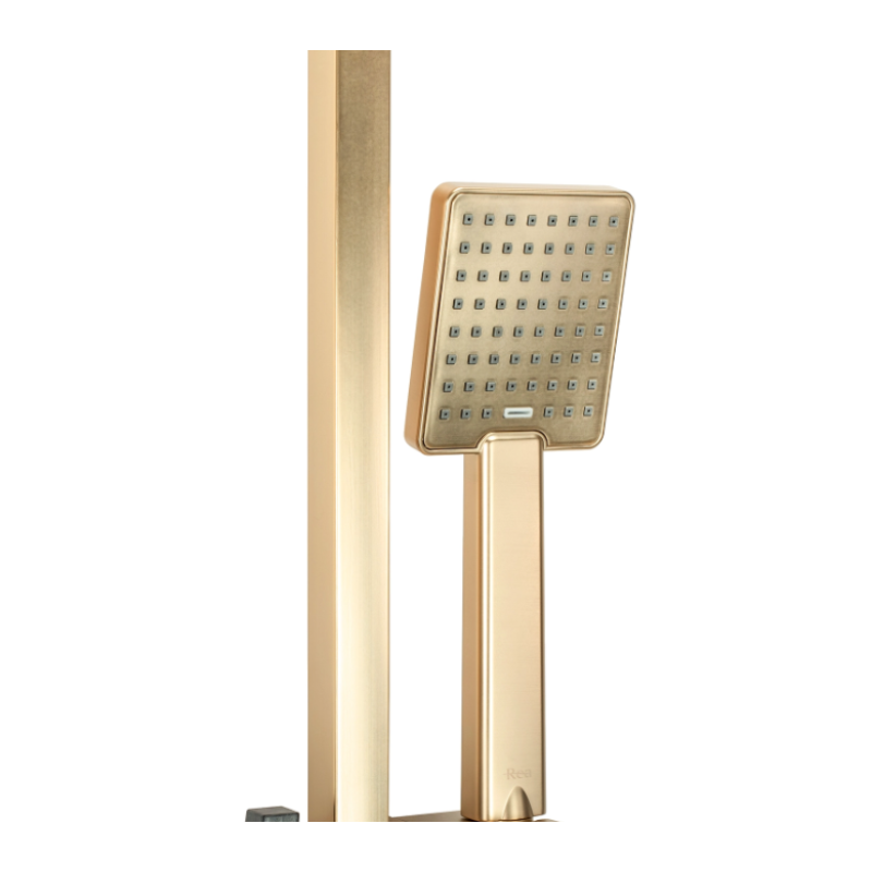 Coloana Dus cu Baterie Monocomanda Auriu Periat 104cm Design Modern - detaliu produs