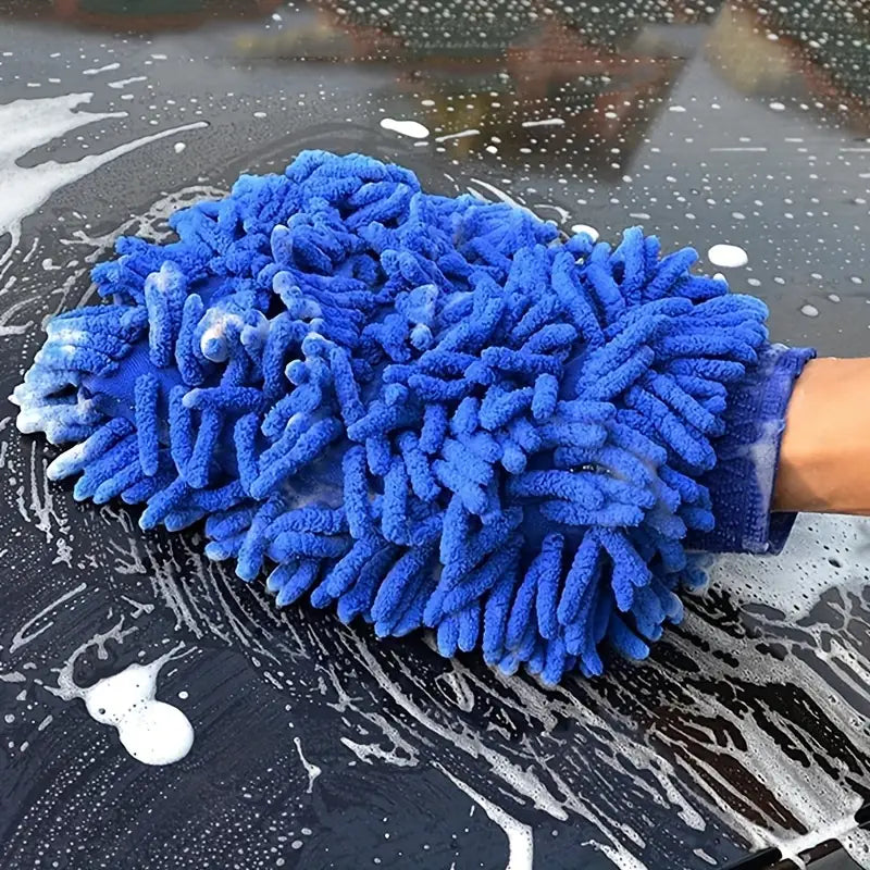 Manusa Spalare Auto Chenille Izolata Interior Microfibra Verde - detaliu produs
