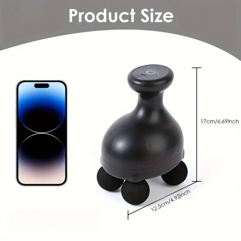 Aparat Masaj Electric Portabil, 6 viteze cu 4 Capete Rotative si Control Tactil