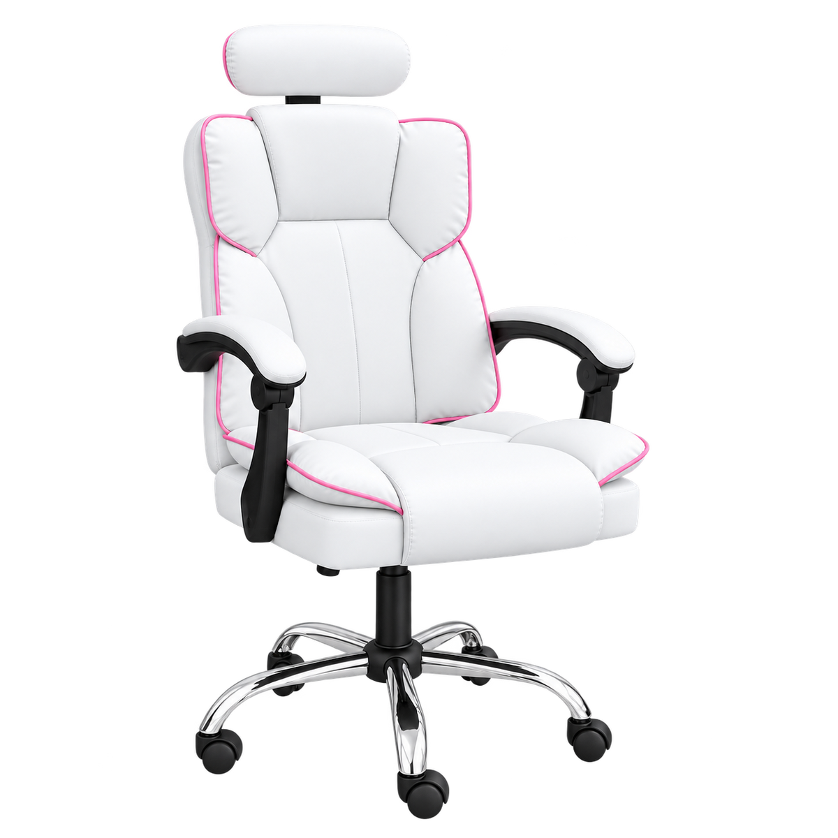 Scaun Birou Ergonomic Directorial Gri Piele Ecologica Spatar Reglabil 90-145