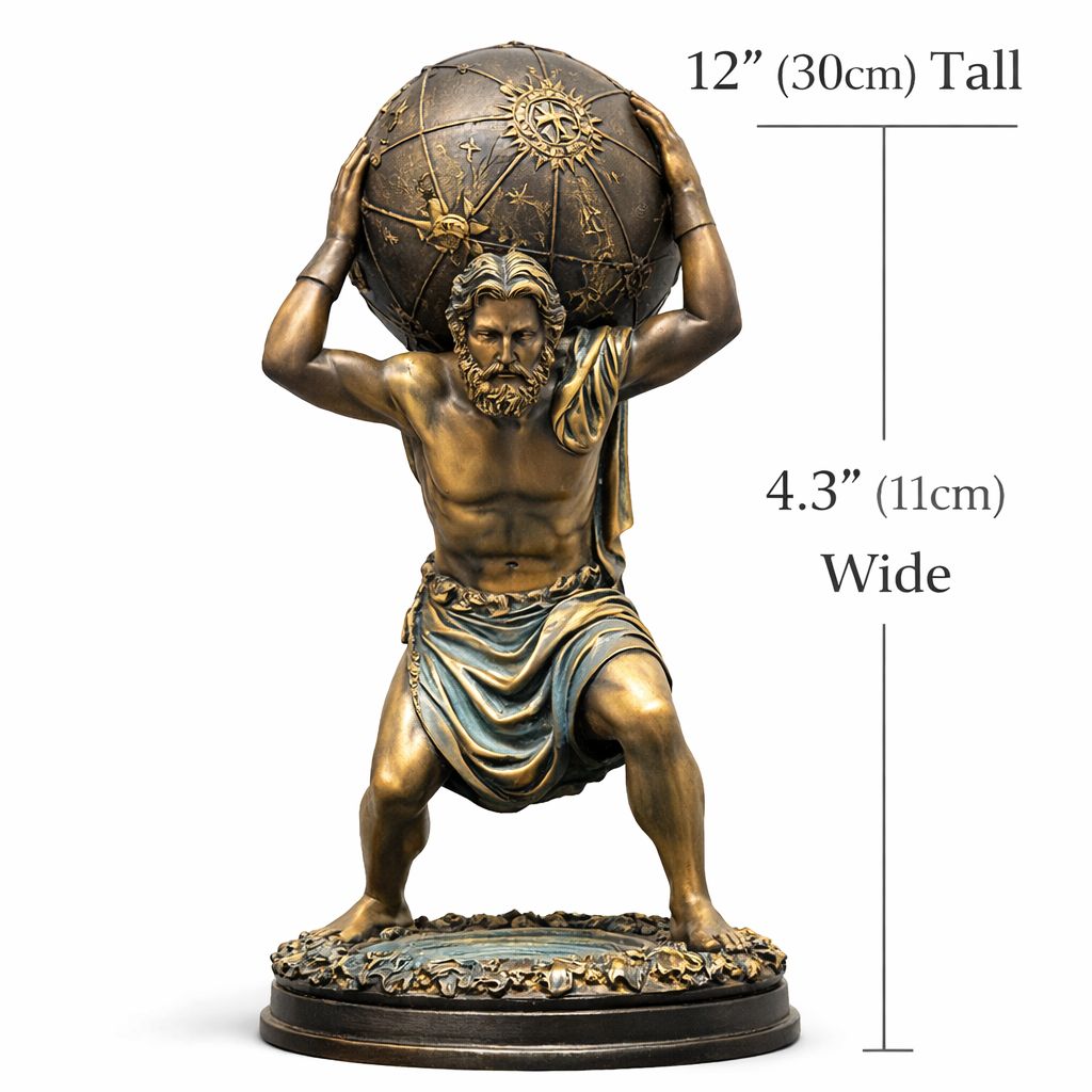 Statueta decorativa Atlas – rasina – design clasic impunator 11 x 30 cm