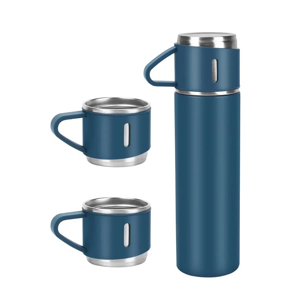 Set Cadou Termos 500ml cu 3 Cesti Inox Perete Dublu Pastreaza Bauturi Calde Reci 12 Ore Etans - detaliu produs
