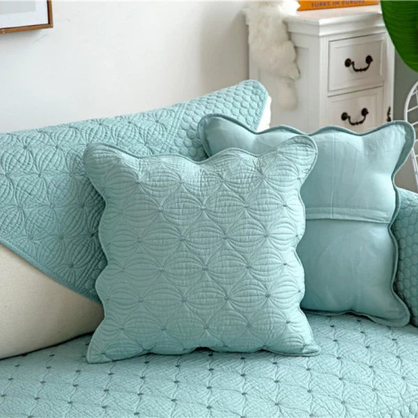 Perna decorativa din bumbac cu husa detasabila, 45 x 45 x 10 cm,