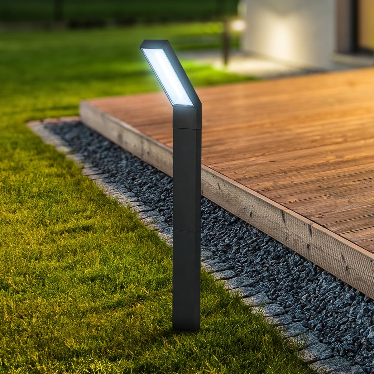 Lampa Solara LED pentru Gradina, 90 LED-uri, 3 Moduri Iluminare, Protectie IP65, Inaltime 83 cm, Culoare Negru