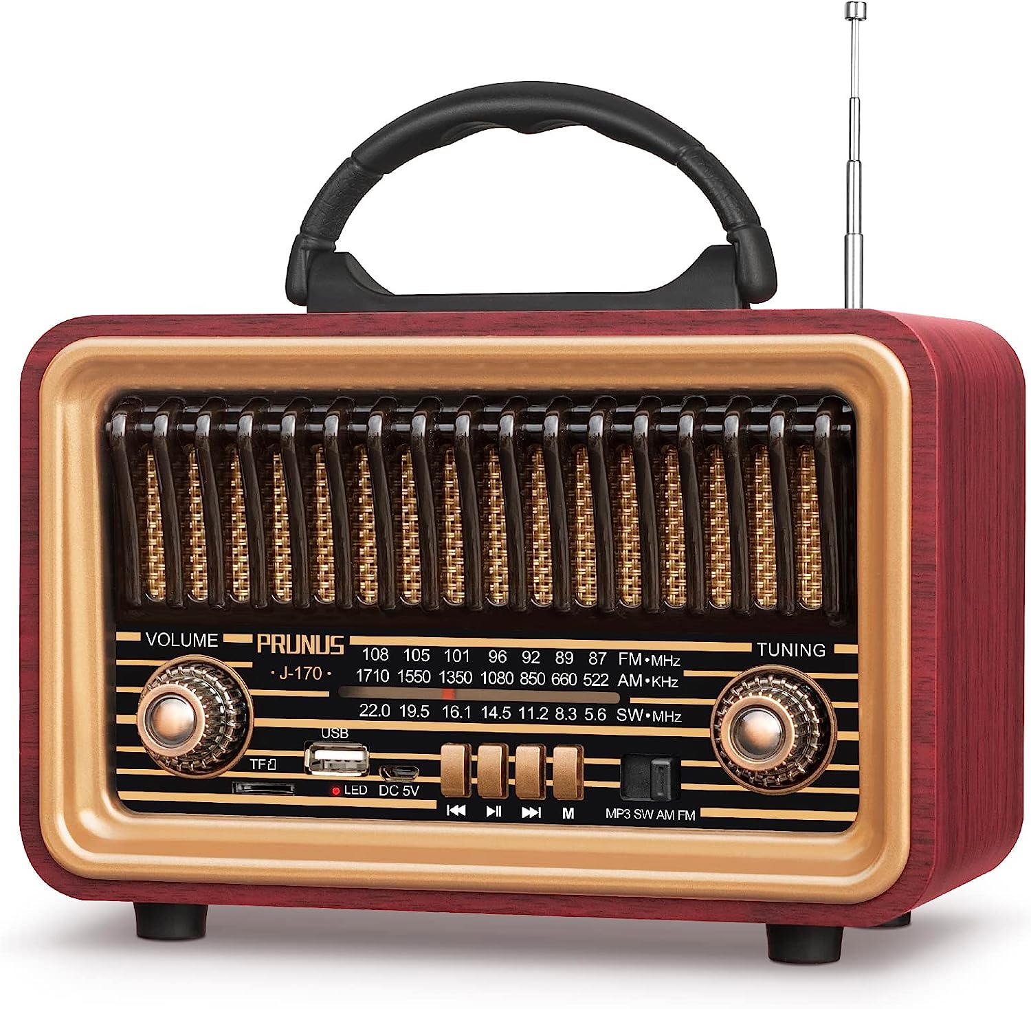 Radio Clasic Vintage NNS NS-6639BT cu Bluetooth, MP3, USB și