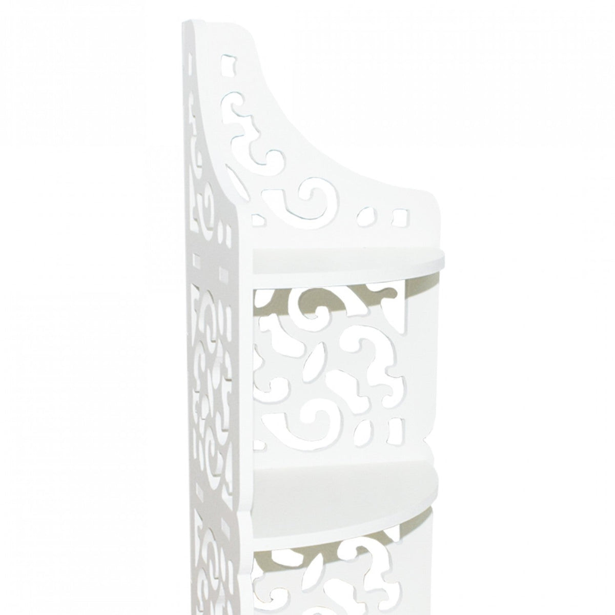 Etajera de colt decorativa cu 3 polite, 60 x 25 x 20