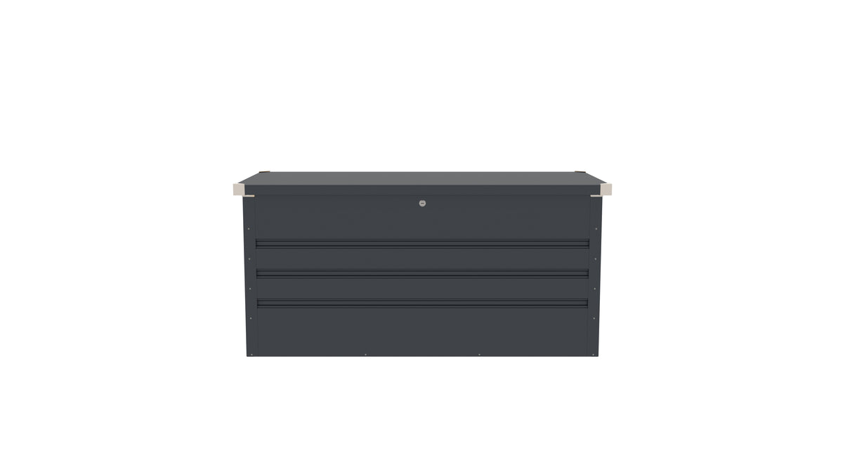 Lada pentru depozitare gradina metalica, KLUGMEISTER Max B, dimensiuni 132x61x62 cm, culoare Gri