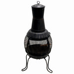 Semineu pentru terasa KLUGMEISTER KY1822M, material otel, capac superior, gratar interior, dimensiuni 43x43x91 cm