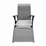 Sezlong pliabil de gradina din otel KLUGMEISTER KJF3792, pliabil, dimensiuni 165x48x115 cm, culoare gri