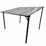Pergola pentru terasa/gradina din otel si aluminiu KLUGMEISTER KJF4133, dimensiuni 300x300x250/190 cm, culoare gri