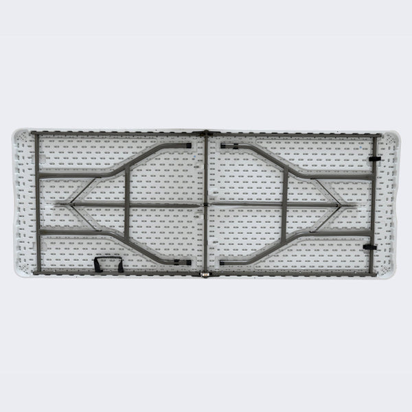 Masa pliabila 4 persoane din otel si HDPE, 180x70x74 cm, culoare alba