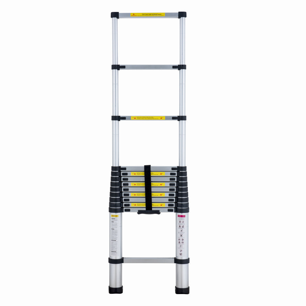 Scara telescopica din aluminiu MESTERINO TOOLS JL-101-3.8, 13 trepte, 3.8 metri, greutate maxima 150 kg