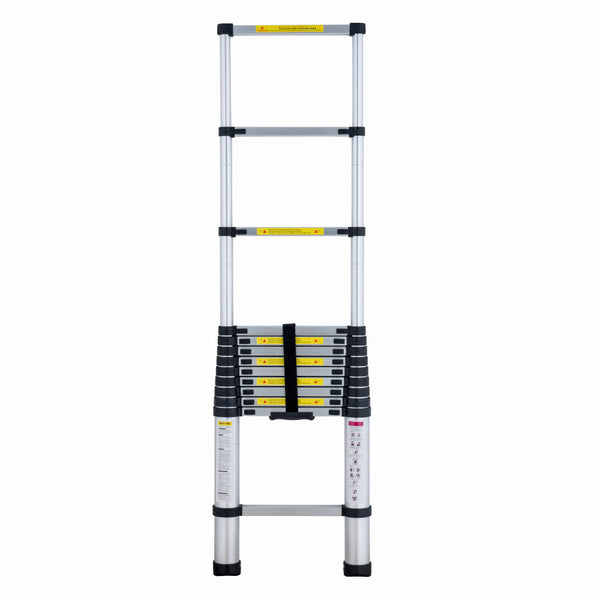 Scara telescopica din aluminiu MESTERINO TOOLS JL-101-3.8, 13 trepte, 3.8 metri, greutate maxima 150 kg