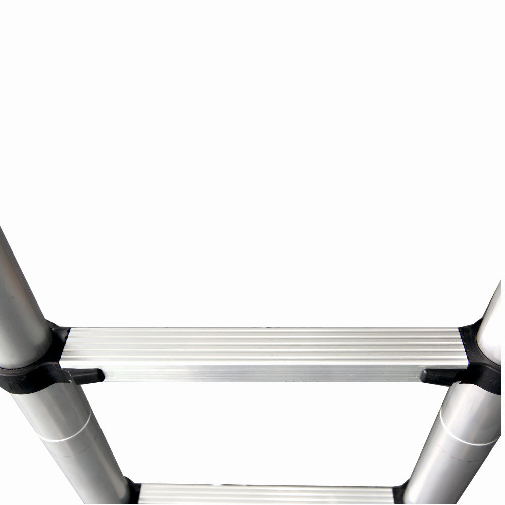 Scara telescopica din aluminiu dubla MESTERINO TOOLS JL-101-2X2.0, 2+2 metri, 2x7 trepte, greutate maxima 150 kg