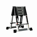 Scara telescopica din aluminiu dubla MESTERINO TOOLS JL-101-2X3.2, 3.2+3.2 metri, 2x11 trepte, greutate maxima 150 kg