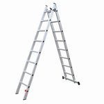 Scara combinata din aluminiu MESTERINO TOOLS JL-206-2X9, 4.3 metri, 2x9 trepte, greutate maxima 115 kg