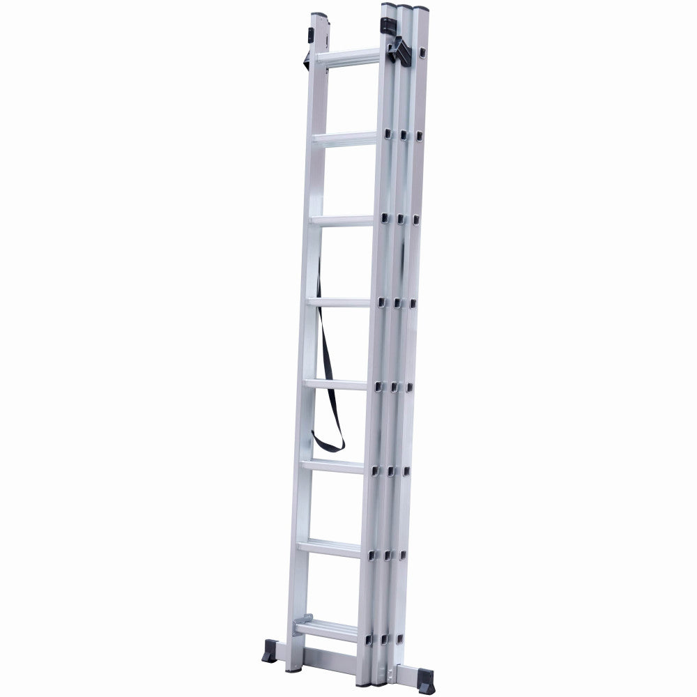 Scara combinata din aluminiu MESTERINO TOOLS JL-207-3X8, 5 metri, 3x8 trepte, greutate maxima 115 kg