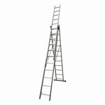 Scara combinata din aluminiu MESTERINO TOOLS JL-207-3X11, 7.6 metri, 3x11 trepte, greutate maxima 115 kg