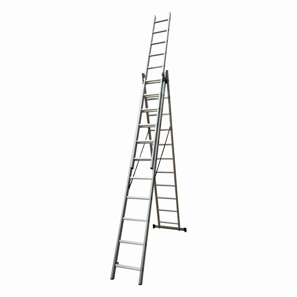 Scara combinata din aluminiu MESTERINO TOOLS JL-207-3X11, 7.6 metri, 3x11 trepte, greutate maxima 115 kg