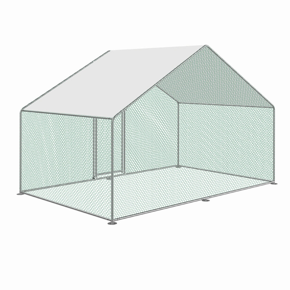 Cotet / tarc pentru pasari MESTERINO TOOLS MTGC-011, 3 x 2 x 1.95 m, otel galvanizat
