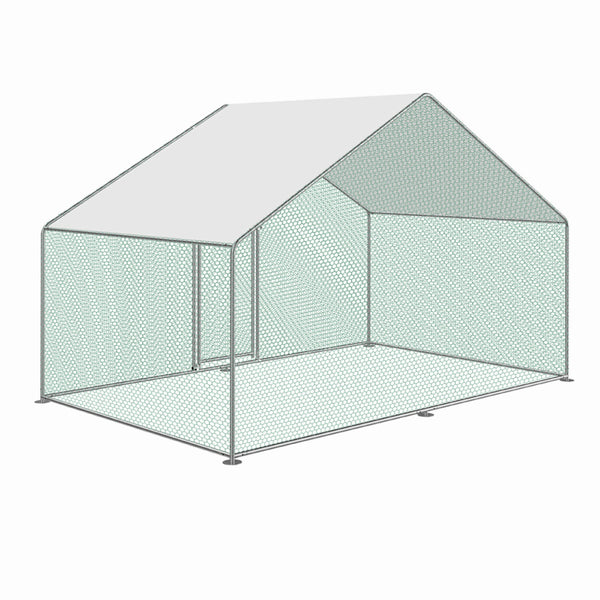 Cotet / tarc pentru pasari MESTERINO TOOLS MTGC-011, 3 x 2 x 1.95 m, otel galvanizat