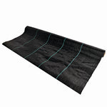 Folie antiburuieni/mulcire din polipropilena, MESTERINO PP1000150, 1 m X 50 m, densitate 100g/mp culoare neagra cu dungi, protectie UV