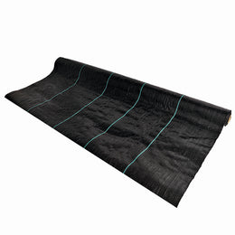 Folie antiburuieni/mulcire din polipropilena, MESTERINO PP10002100, 2 m X 100 m, densitate 100g/mp culoare neagra cu dungi, protectie UV