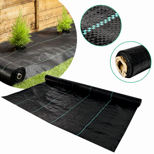 Folie antiburuieni/mulcire din polipropilena, MESTERINO PP1000125, 1 m X 25 m, densitate 100g/mp culoare neagra cu dungi, protectie UV